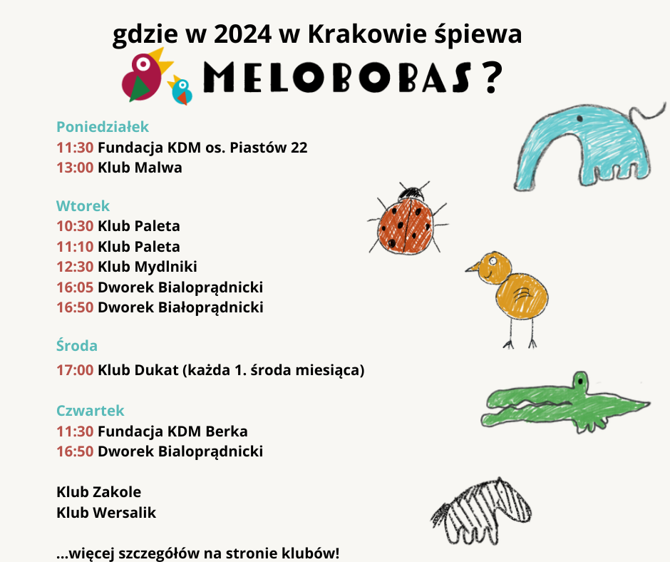 Plan zajęć MeloBobas